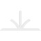 Ekena Millwork Richland Architectural Grade PVC Gable Bracket, 108"W x 54"H x 2"D x 6"F, 12/12 Pitch GBP108X54X0206RIC00 - alternate 3